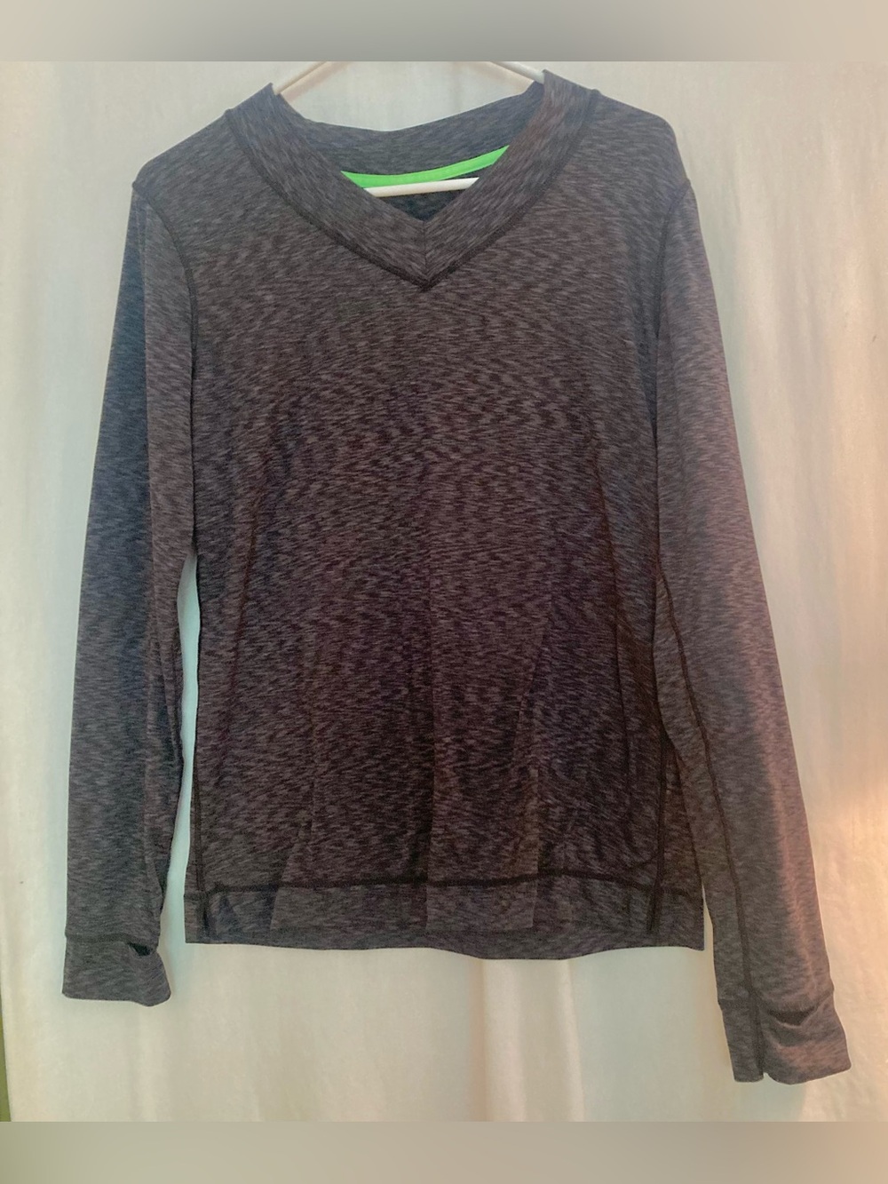Cuddl Duds Charcoal Heather Long Sleeve Comfy Top Size L